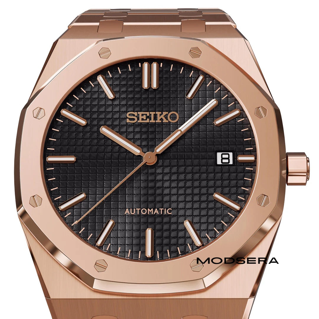 Royal Seikoak Roséguld Svart