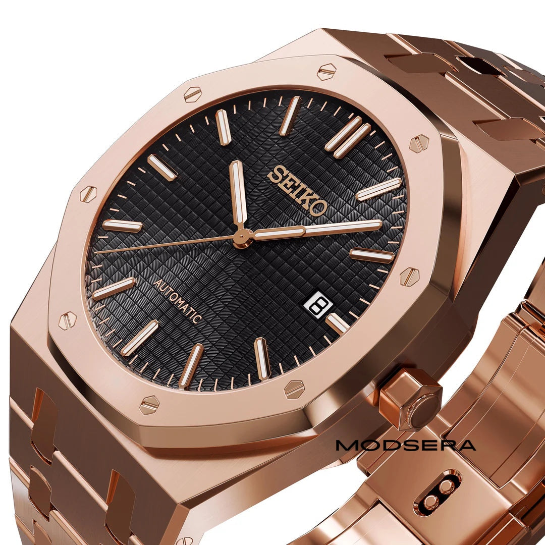 Royal Seikoak Roséguld Svart