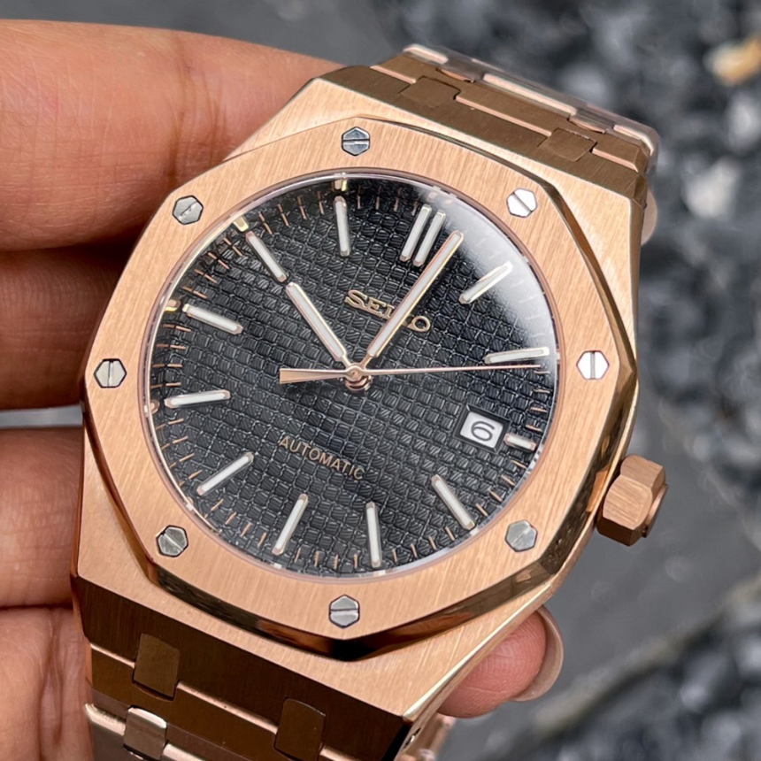 Royal Seikoak Roséguld Svart