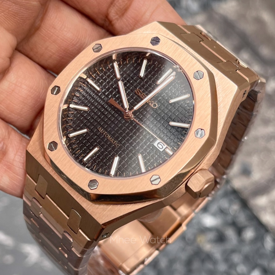 Royal Seikoak Roséguld Svart